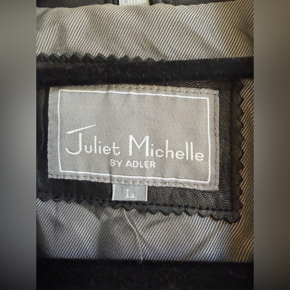 Vintage Black 100% Genuine Leather Belted Jacket Motorcycle Classic 90’s Zipper - Picture 12 of 14